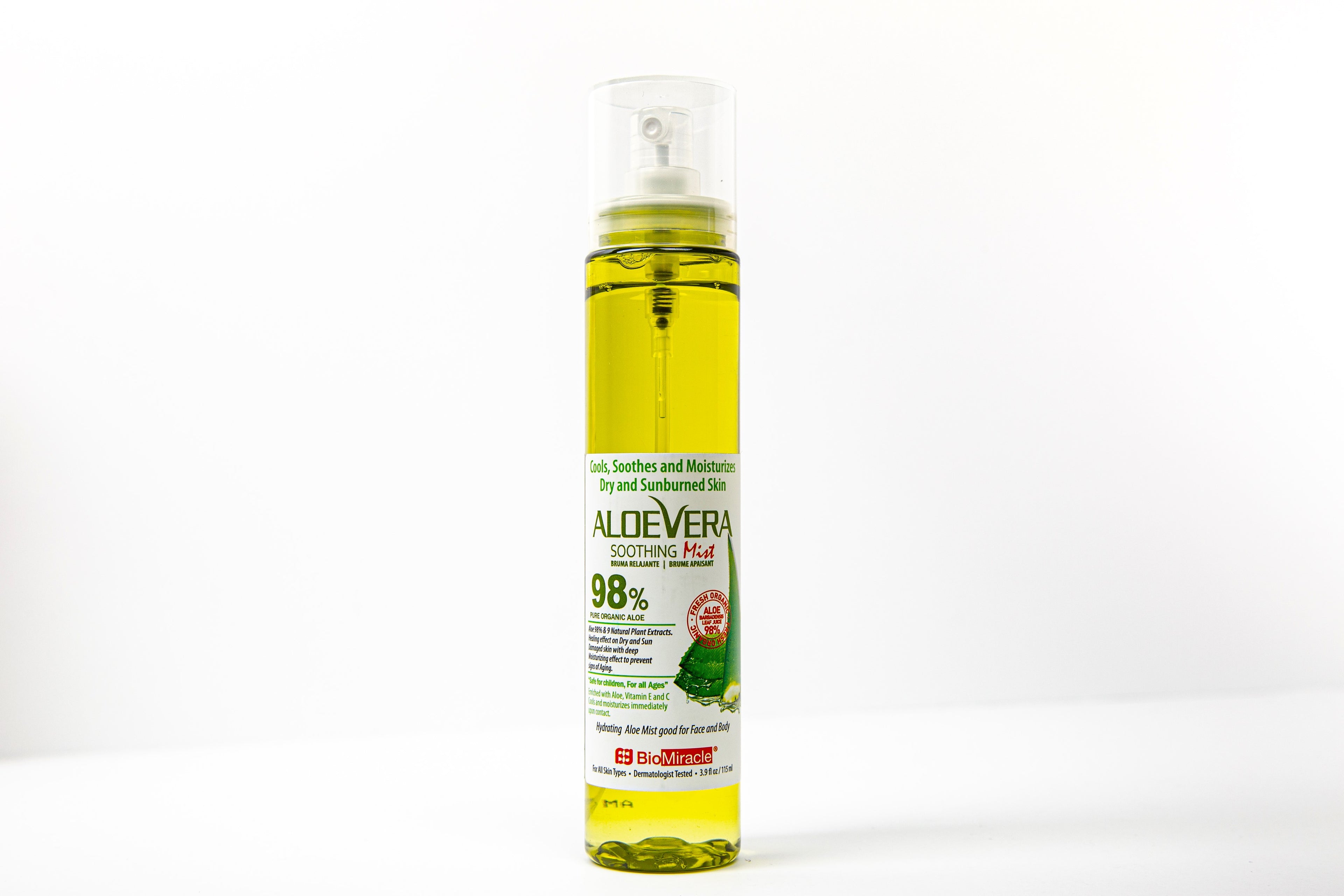 Aloe Vera Soothing Mist, 1 Spray Bottle, with 9 Natural Plant Extracts, for Deep Hydration and Anti-Aging Benefits