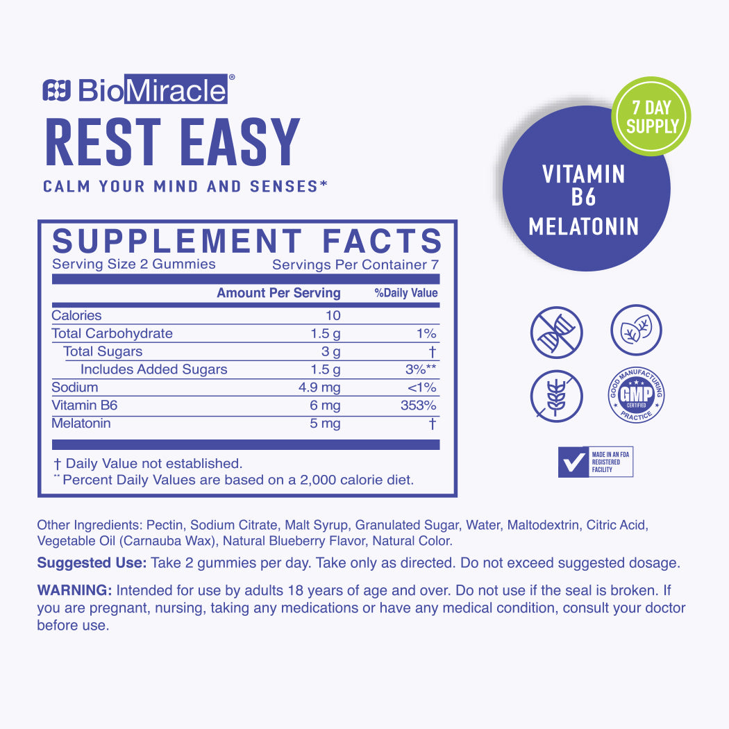 Rest Easy Gummies 14 Count (4 Pack) Month Supply