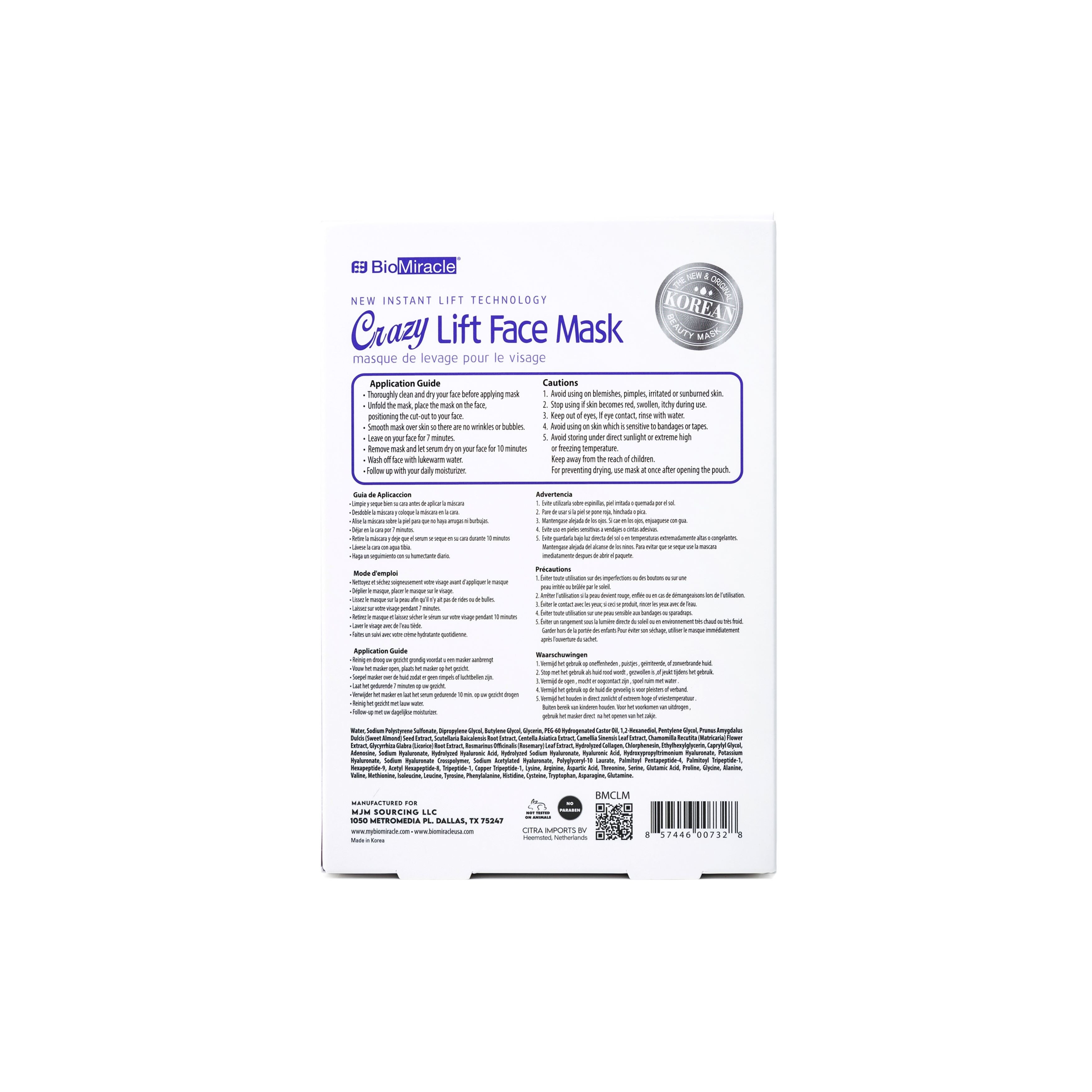 Crazy Lift Face Mask 10 Pack