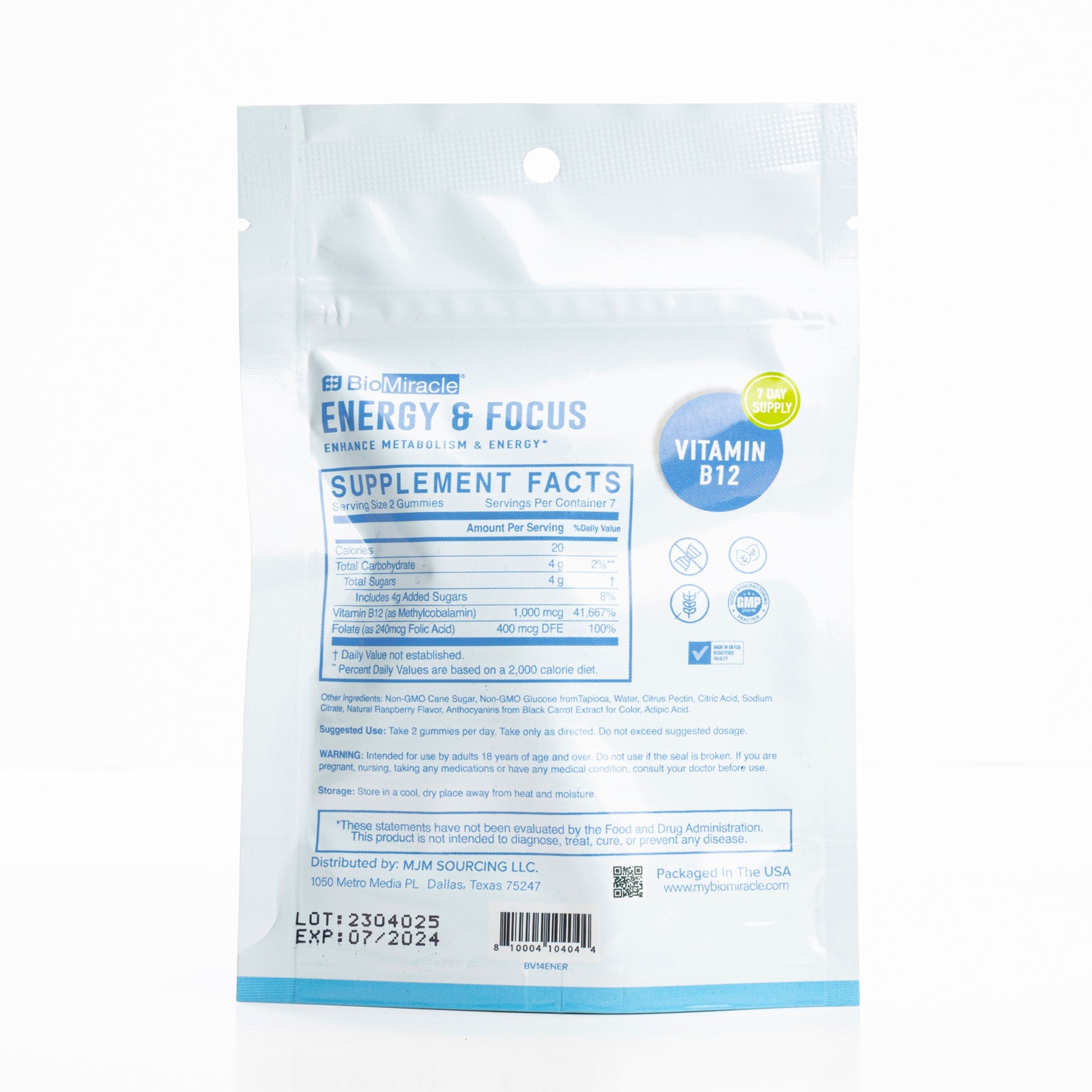 Energy & Focus Gummies 14ct (4 Pack) Month Supply