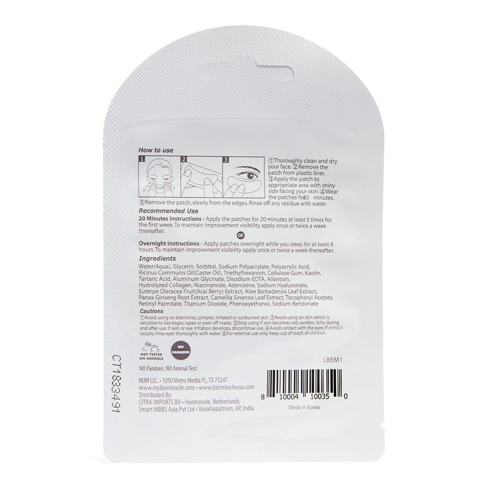 Eye Mask Super Moisturizing & Firming with CoQ10, Acai Berry & Hyaluronic Acid 6 Pack