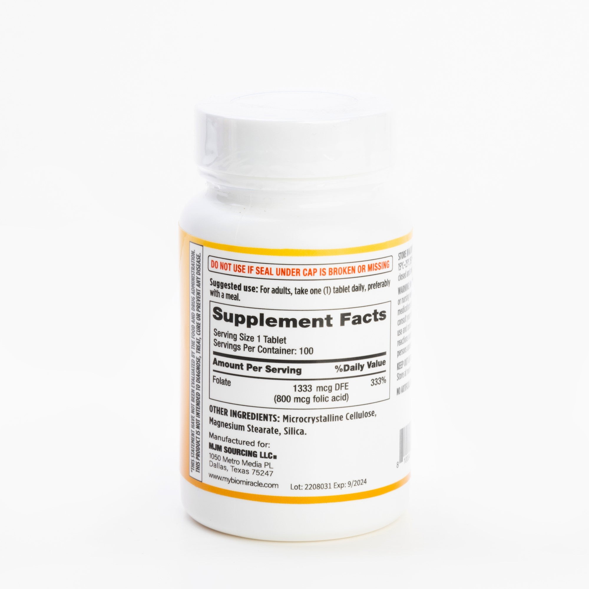 Folic Acid 100 Tablets 2 Pack