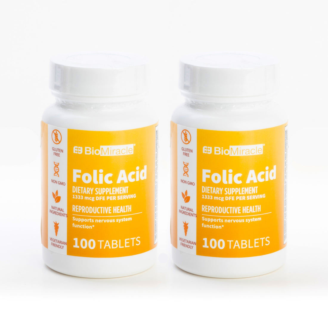 Folic Acid 100 Tablets 2 Pack