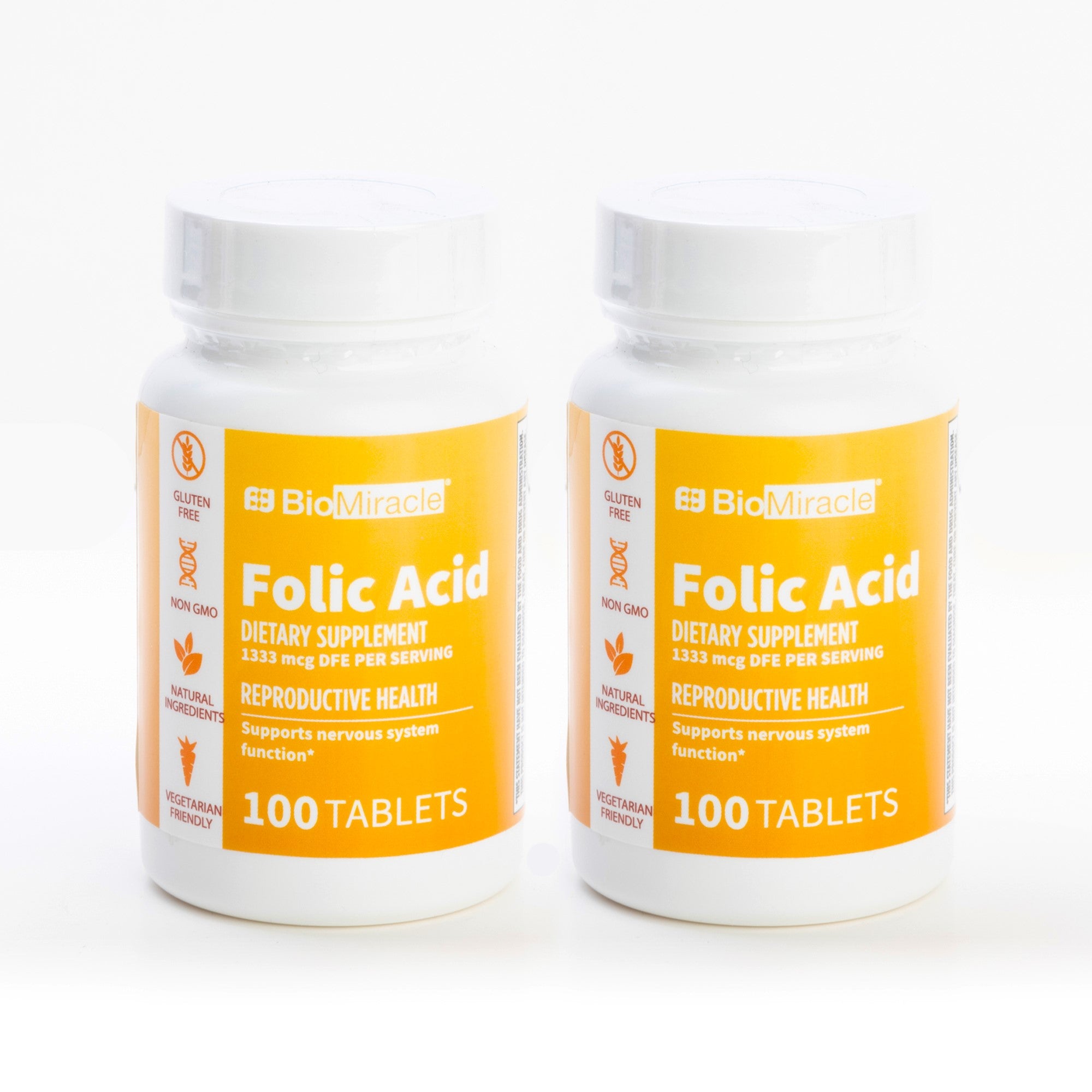 Folic Acid 100 Tablets 2 Pack
