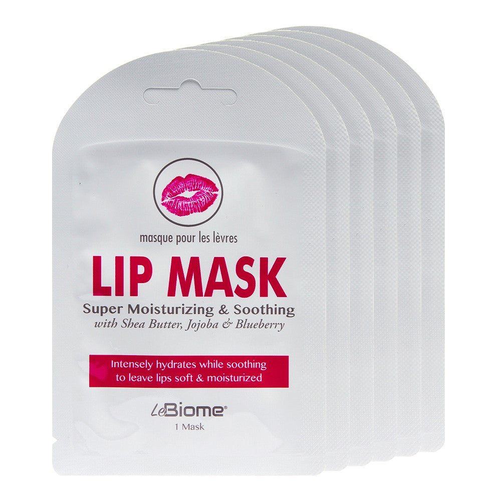 Lip Mask Super Moisturizing & Soothing with Shea Butter, Jojoba & Blueberry 6 Pack
