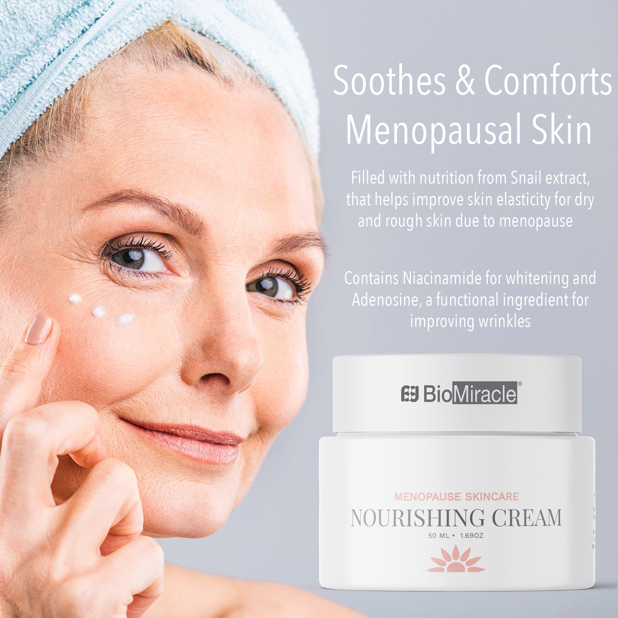 Nourishing Cream, Menopause Skincare 50ml/1.69oz