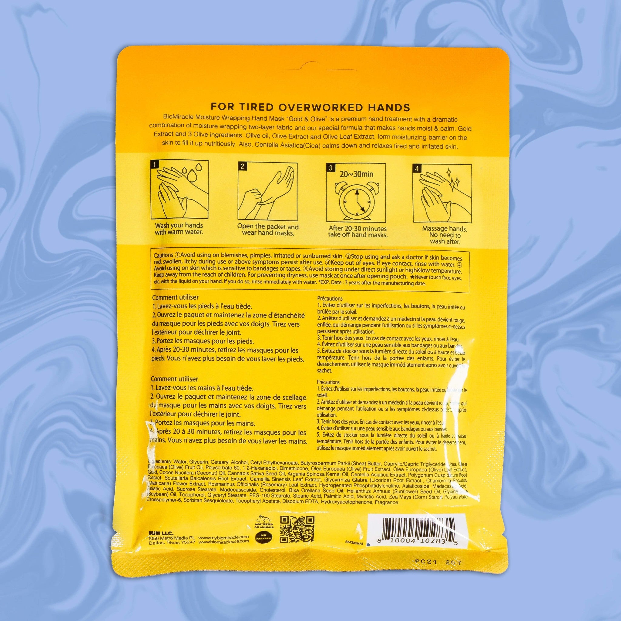 Soothing & Moisturizing Gold Foil Hand Mask 5 Pack