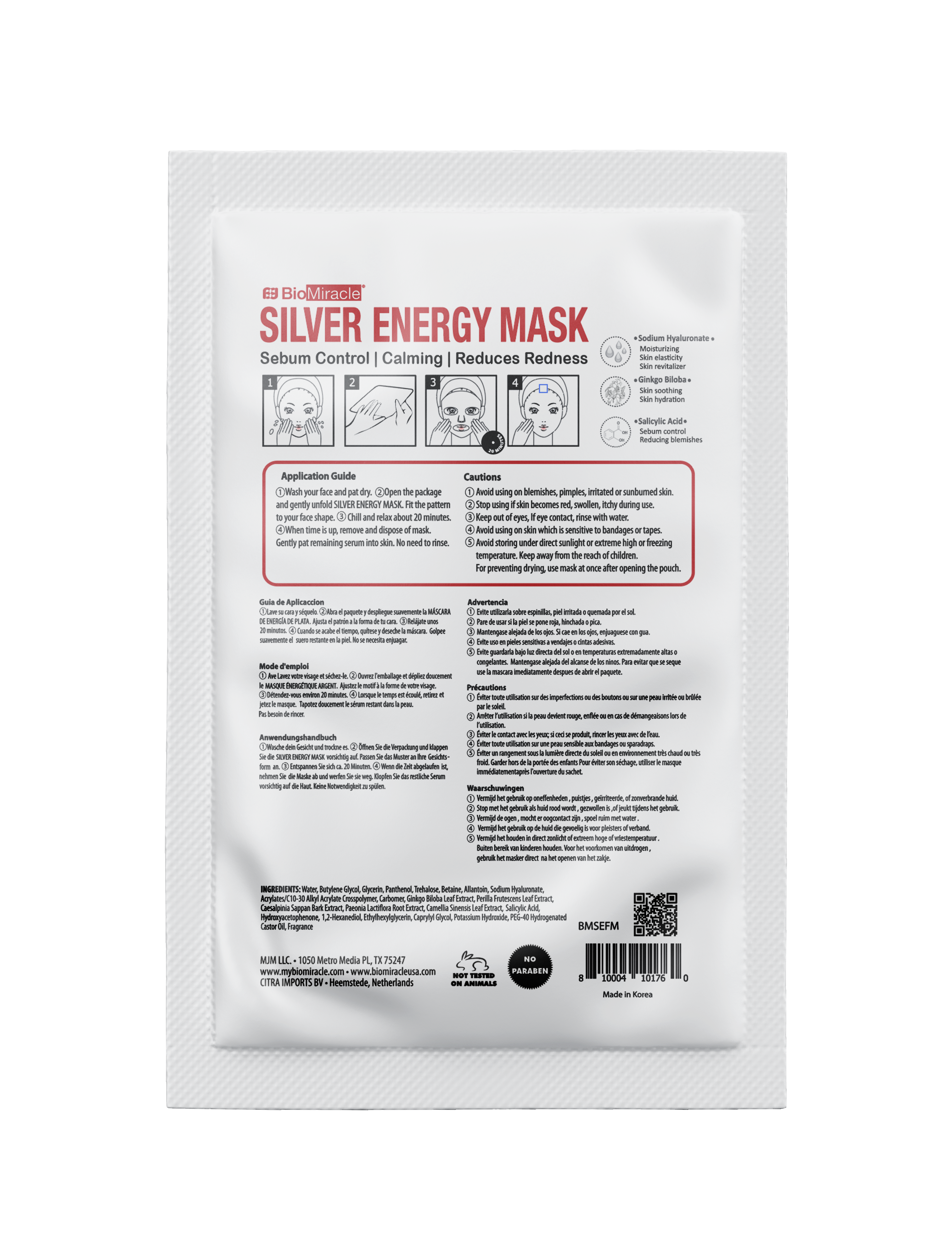 Silver Energy Mask 3 Pack