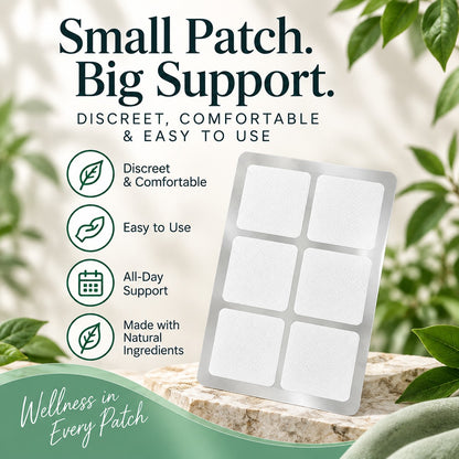 Menopause Patches Lavender, Ginger, and Herbs Promote Calm Relief, Vegan + Cruelty Free, 1 Month Supply, 30 Natural Relief Patches