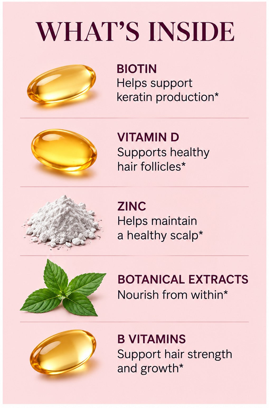 Hair Growth Nutraceutical, Visibly Thicker Hair Volume, Fuller Scalp Coverage, 1 Month Supply, 30 Capsules, Dietary Supplement