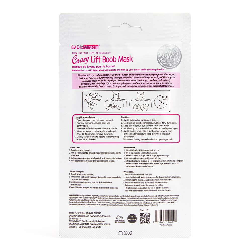 Bust Mask Crazy Lift Boob Mask 3 Pack – biomiraclenutrition