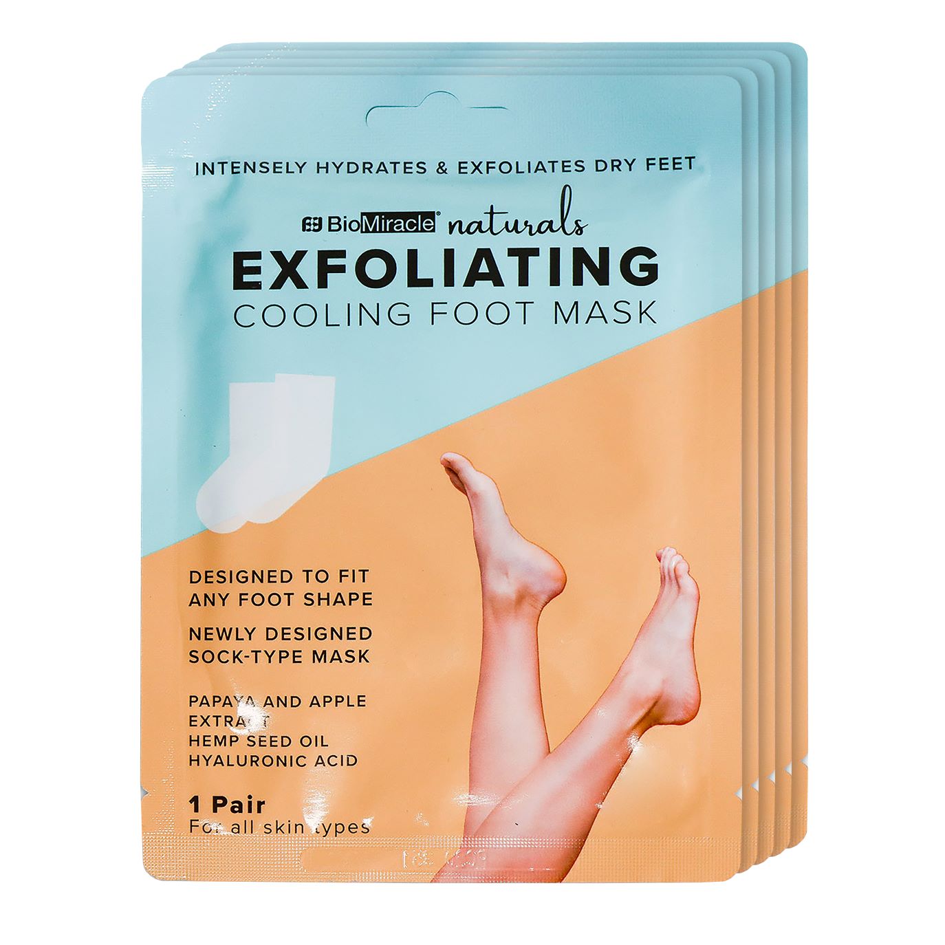 Exfoliating Cooling Foot Mask 5 Pack