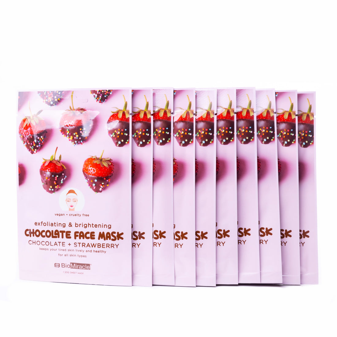 Exfoliating and Brightening Chocolate Face Mask 10 Pack
