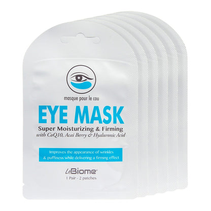 Eye Mask Super Moisturizing &amp; Firming with CoQ10, Acai Berry &amp; Hyaluronic Acid 6 Pack