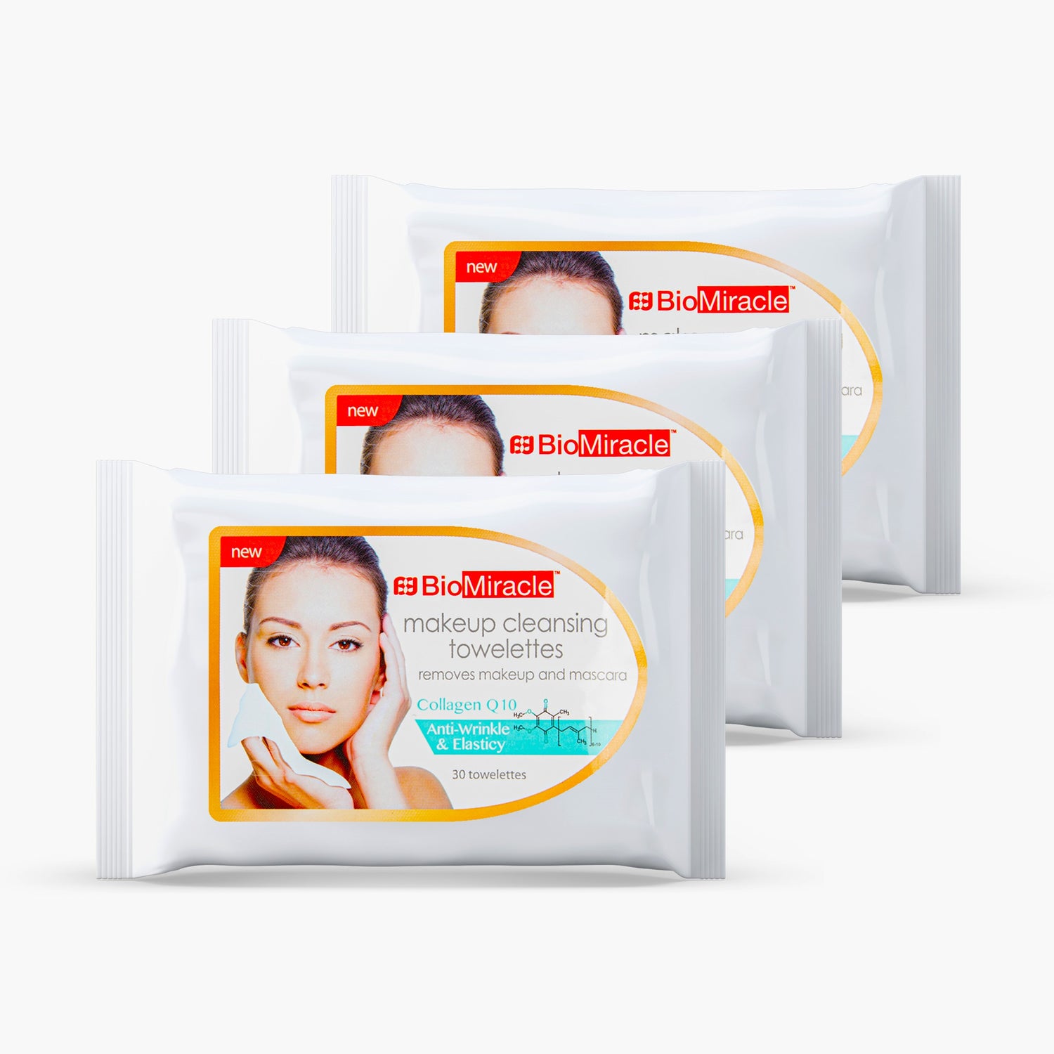 Q10 Collagen Makeup Cleansing Towelettes-3 Pack