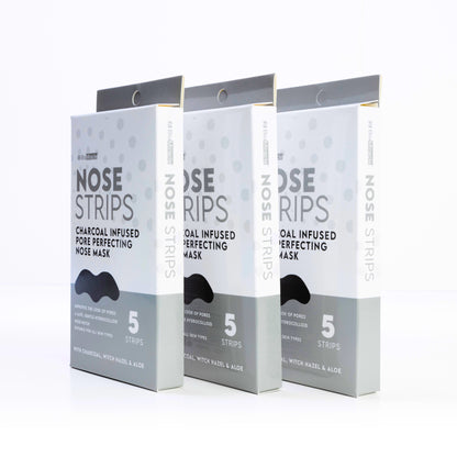 Nose Strips Charcoal Infused Pore Perfecting Nose Mask 3 Pack (15 Pairs)