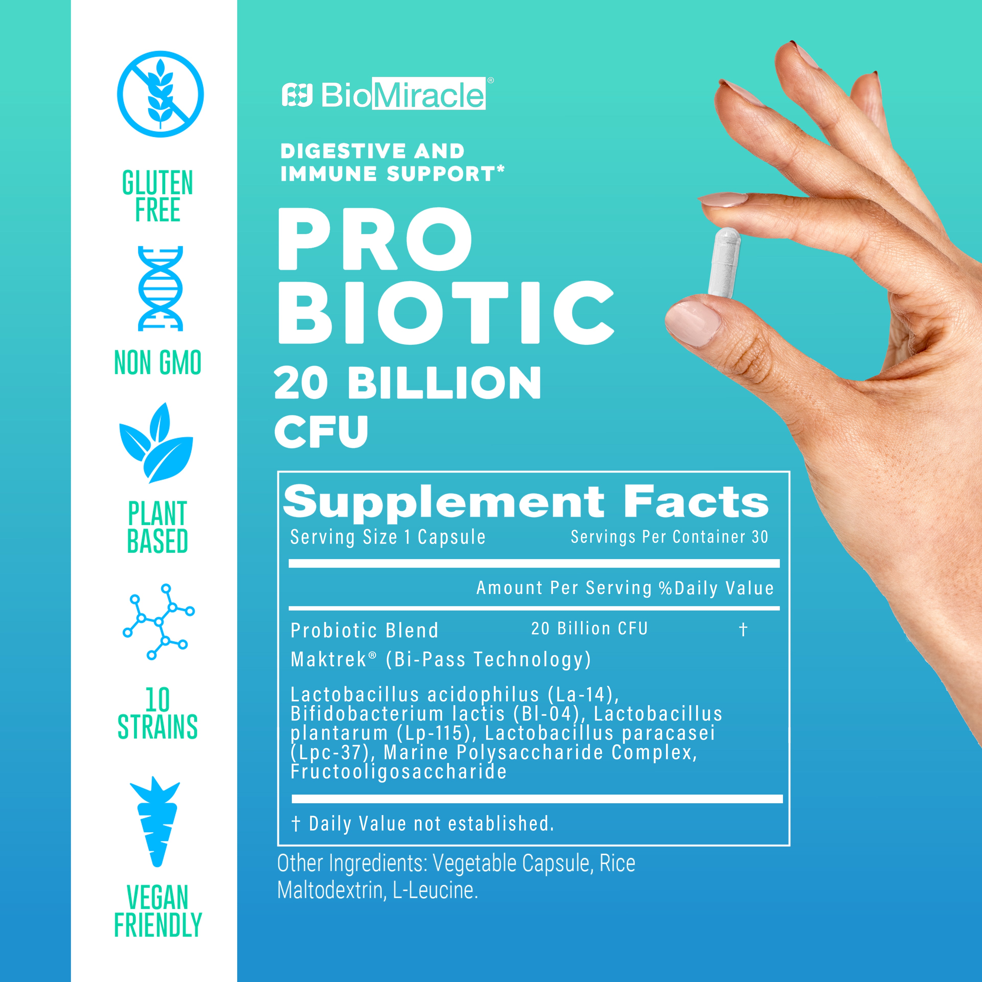 Pro Biotic 20 Billion CFU 30 Vegan Capsules
