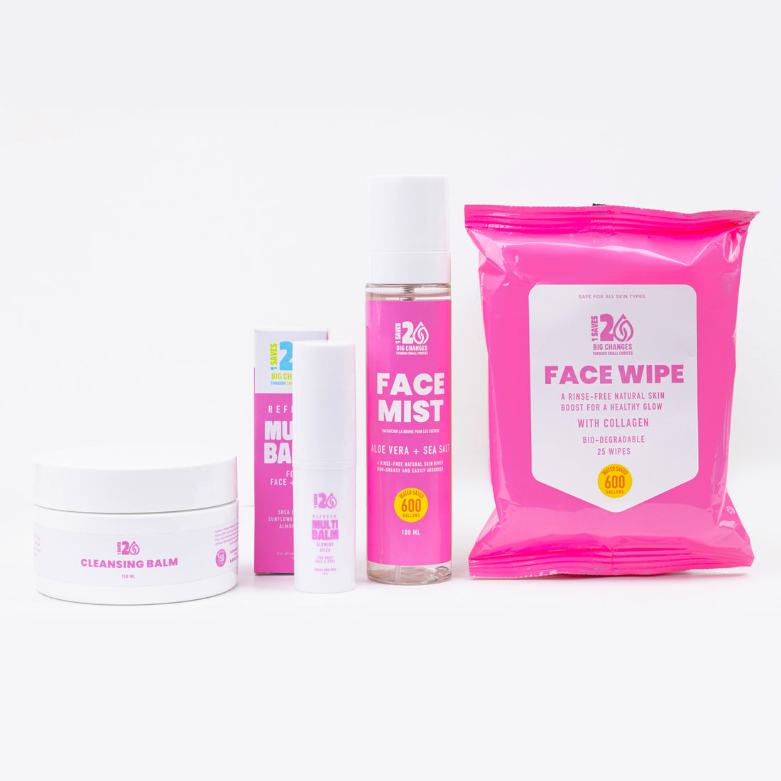 Refresh Facial Collection (Face Wipes, Face Mist, Cleansing Balm, Multi Stick)