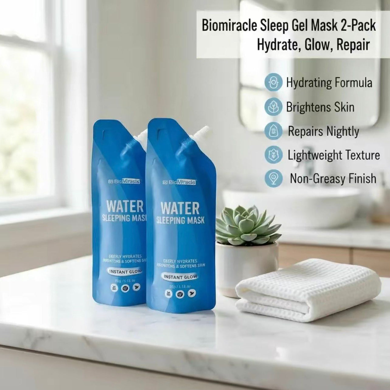 Water Sleeping Mask 2 Pack