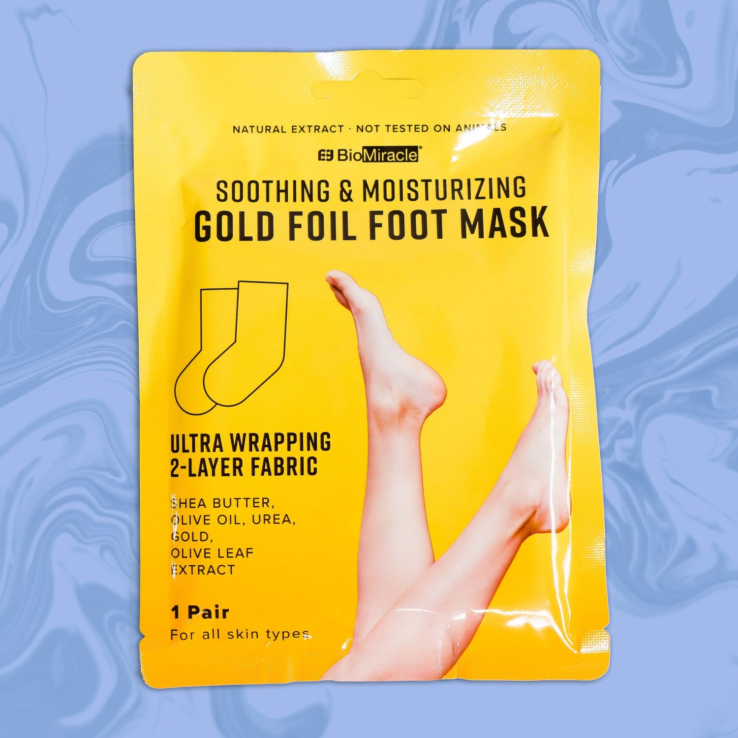 Soothing &amp; Moisturizing Gold Foil Foot Mask 5 Pack