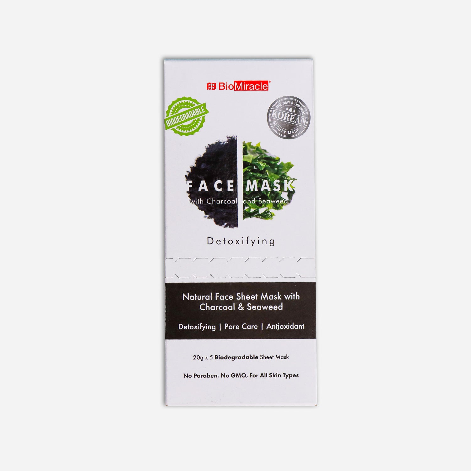 Simply Detoxifying Face Mask with Charcoal and Seaweed 5 Pack
